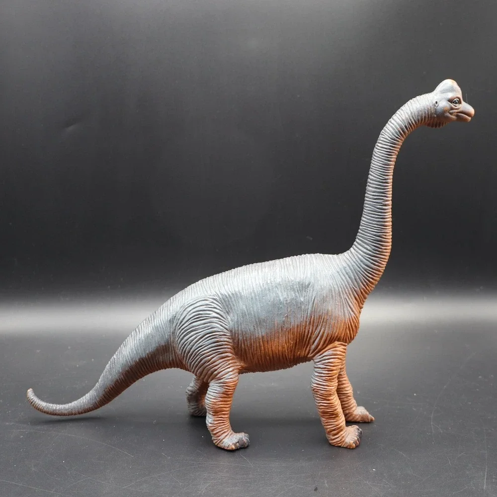 Vintage Imperial Toys Brown and Grey Brachiosaurus Dinosaur Figure